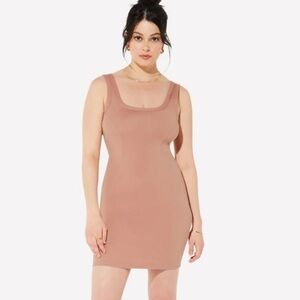 YITTY Brown/Tan Modal & Cotton ButterySoft Breathable Stretchy Tank Dress NWT 1X